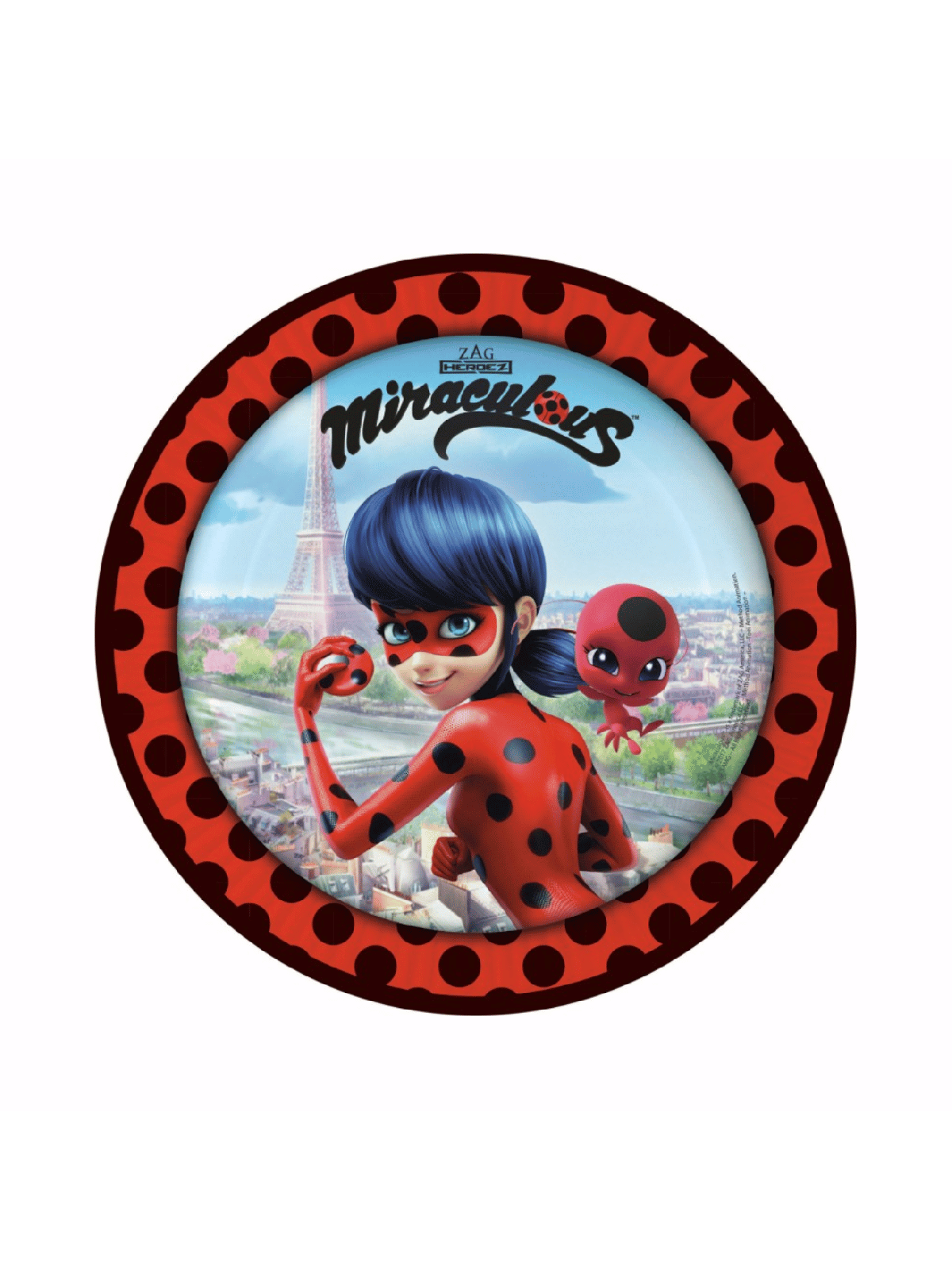 Assiettes Miraculous Ladybug x8