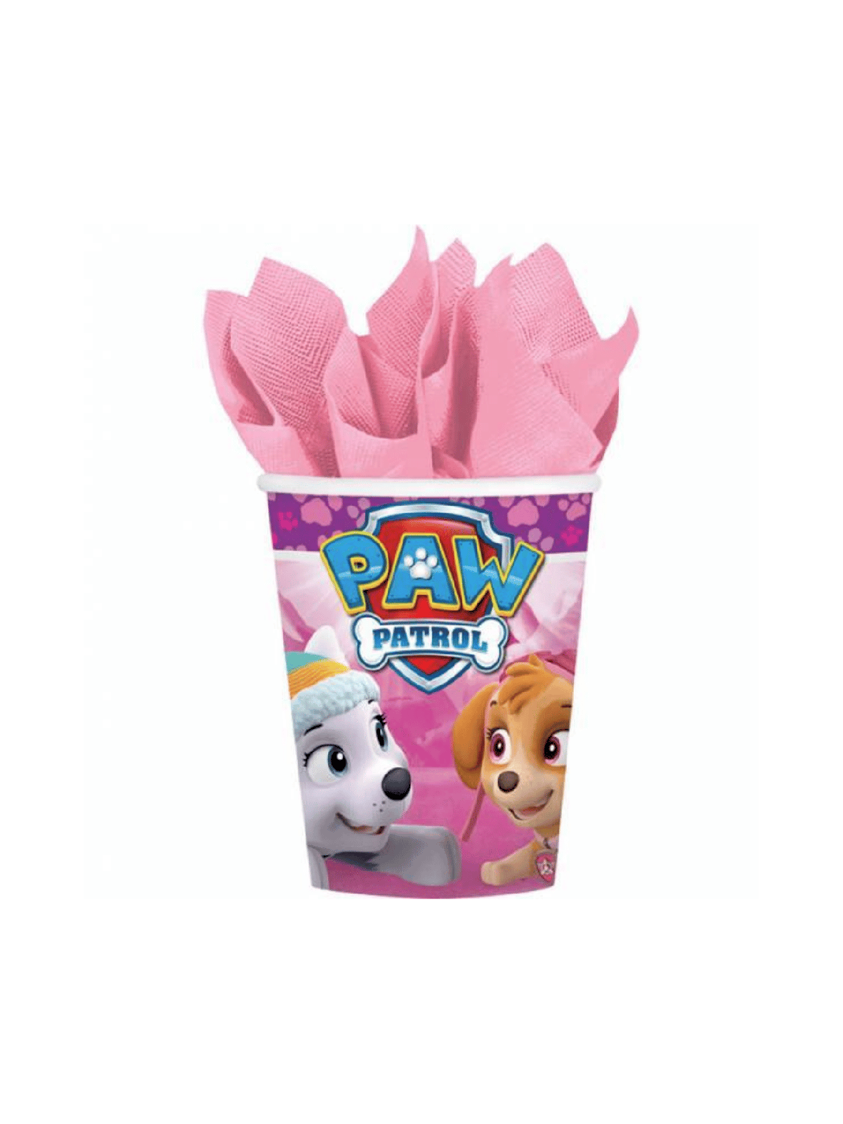 Gobelets Pat Patrouille rose x8
