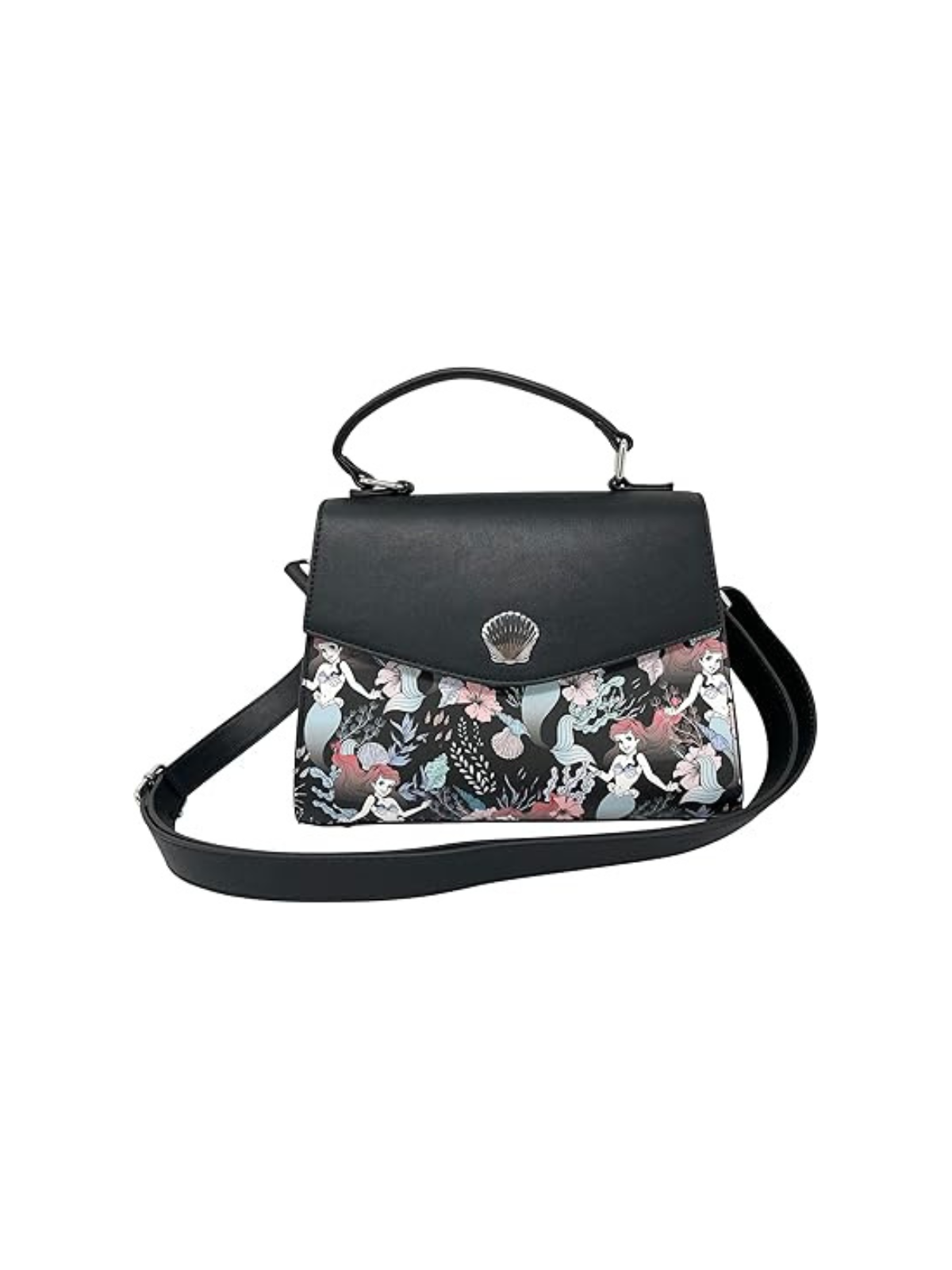 Sac à bandoulière floral print Ariel La Petite Sirène LOUNGEFLY