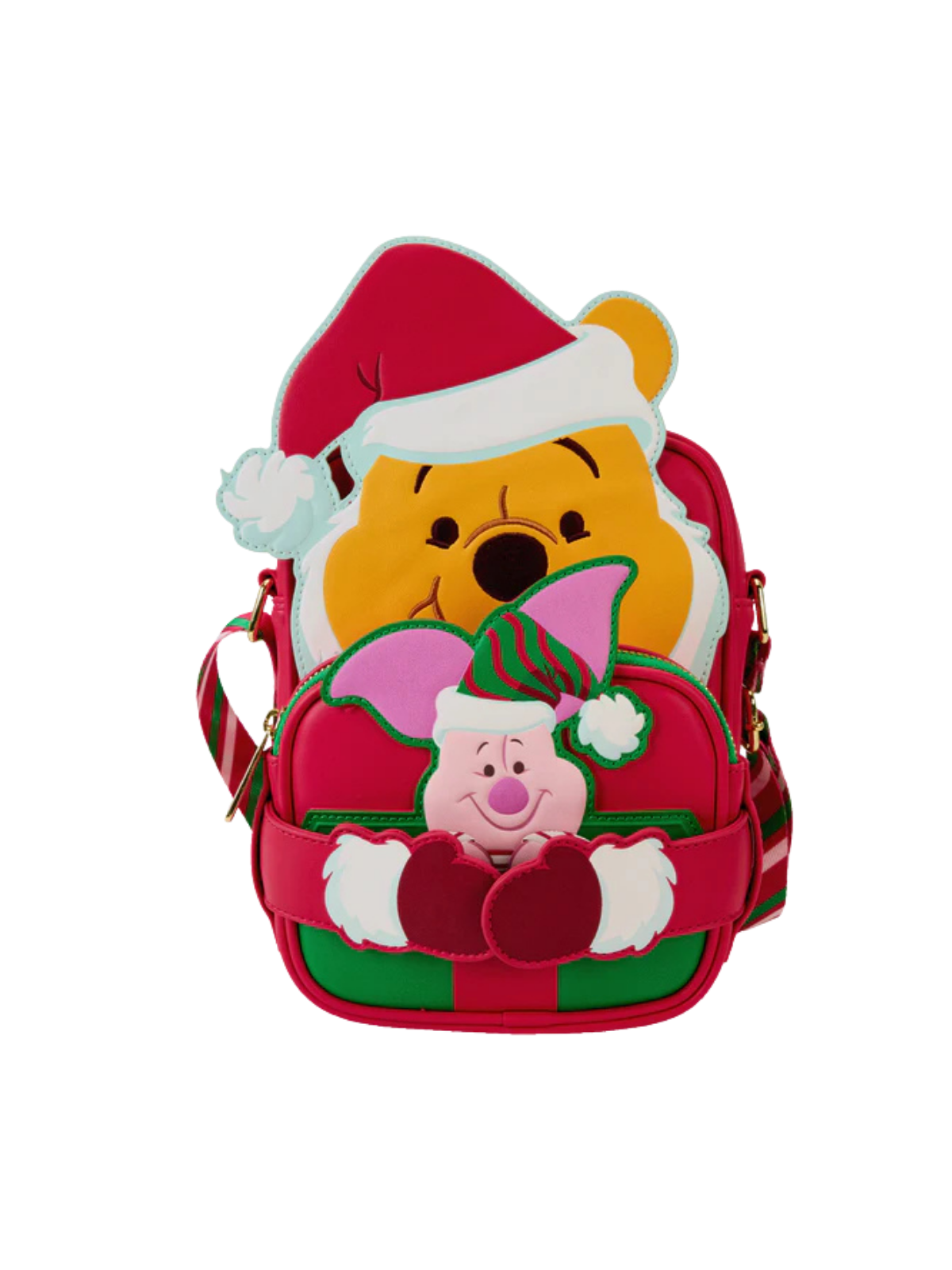 Sac Bandoulière Santa Pooh Winnie et Porcinet Loungefly