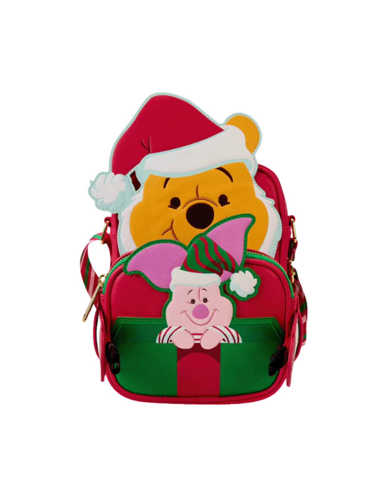Sac Bandoulière Santa Pooh Winnie et Porcinet Loungefly
