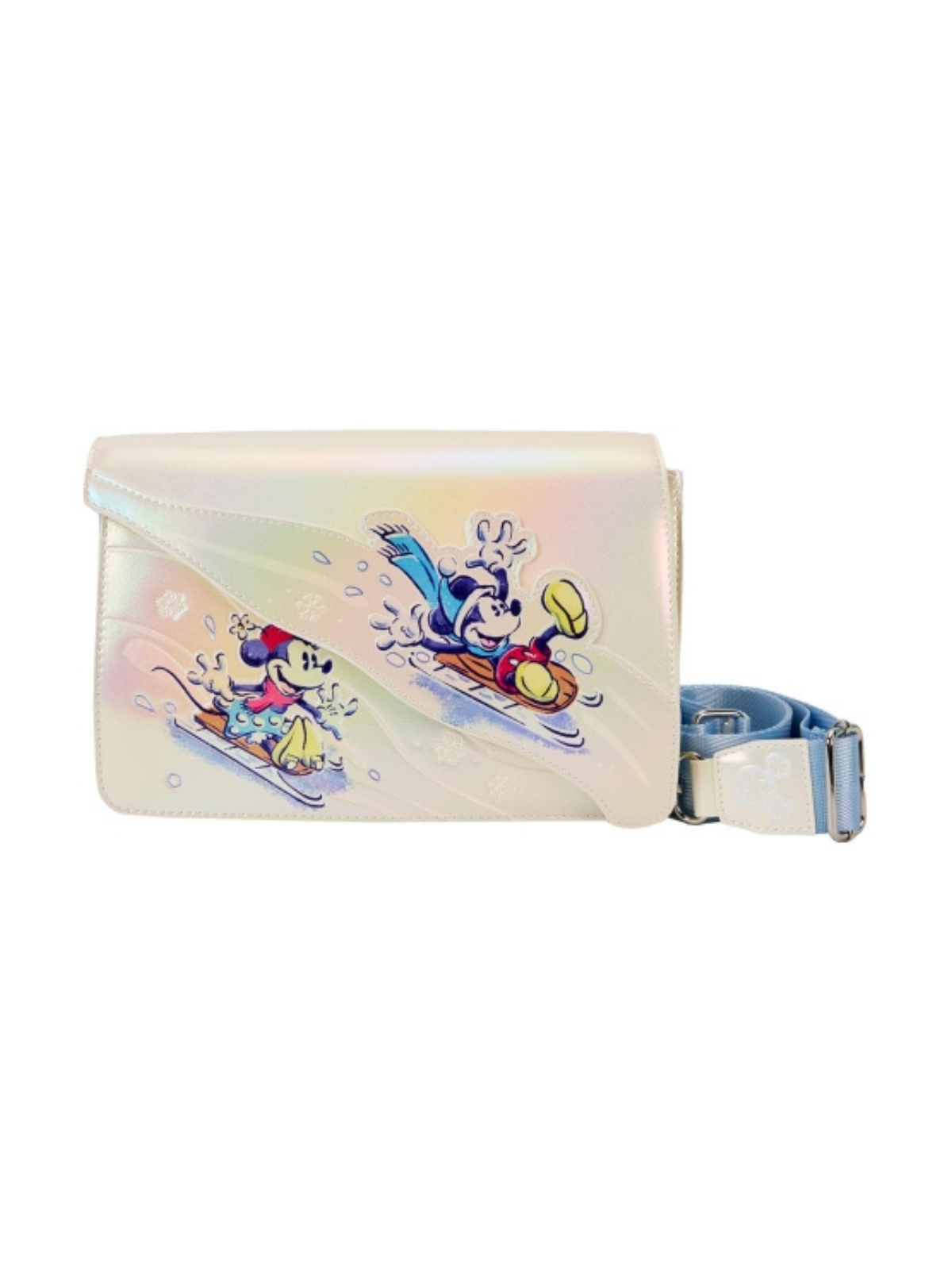 Sac à bandoulière winter wonderland Mickey and friends LOUNGEFLY