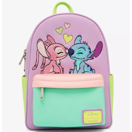 Sac à dos the series Angel and Stitch corduroy LOUNGEFLY