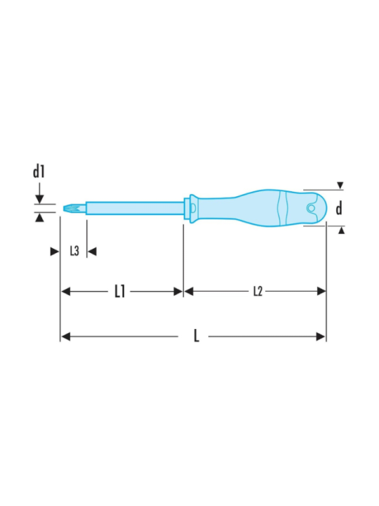 Tournevis cruciforme VE - FACOM ATD1X100VE électricien