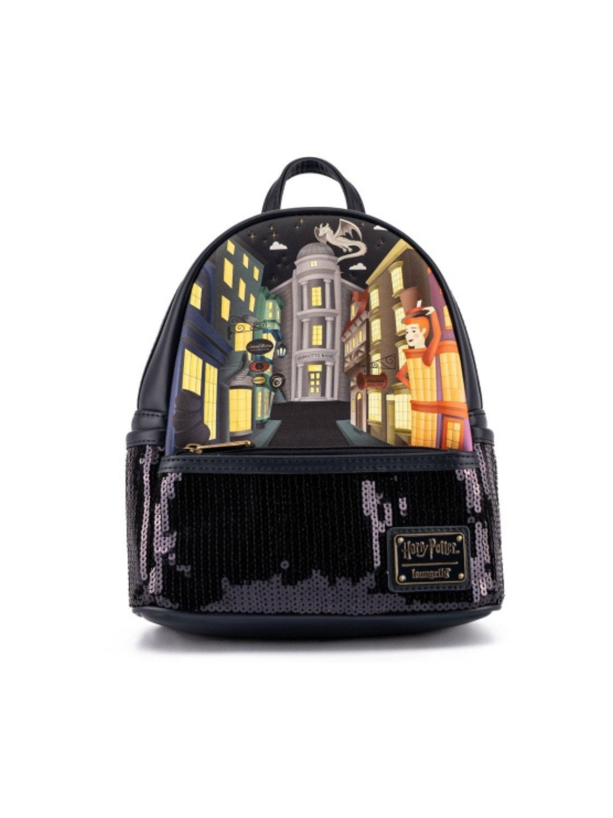 Sac à dos Chemin de Traverse sequins Harry Potter LOUNGEFLY