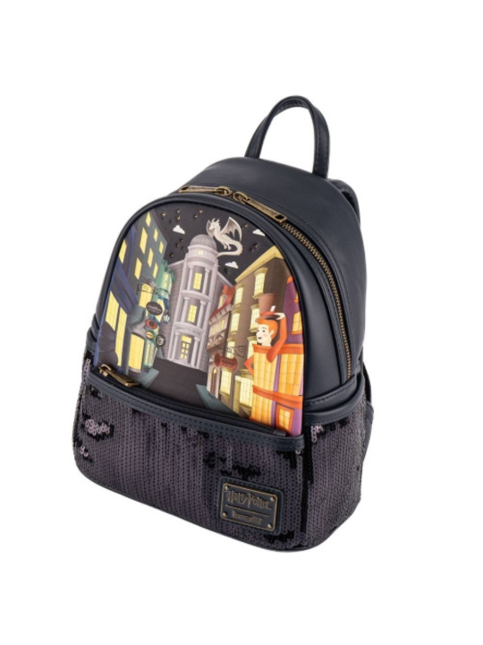 Sac à dos Chemin de Traverse sequins Harry Potter LOUNGEFLY