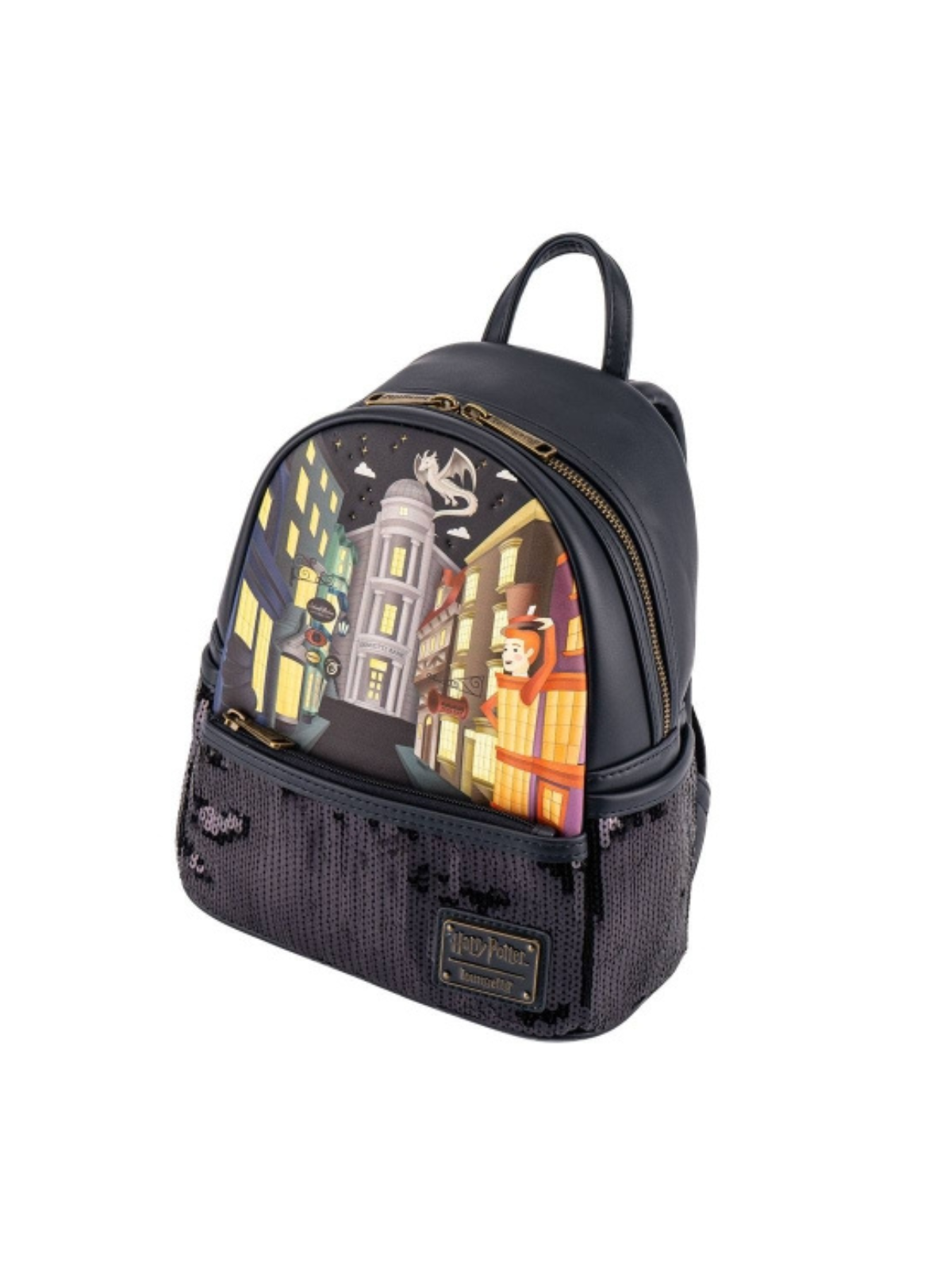 Sac à dos Chemin de Traverse sequins Harry Potter LOUNGEFLY