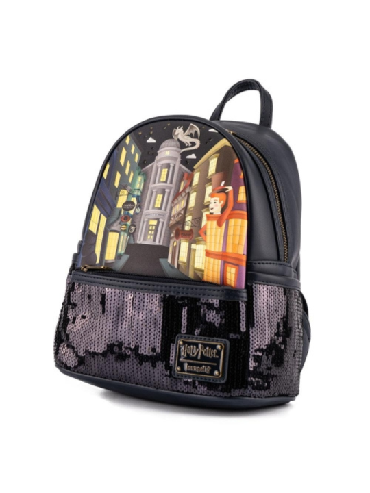Sac à dos Chemin de Traverse sequins Harry Potter LOUNGEFLY