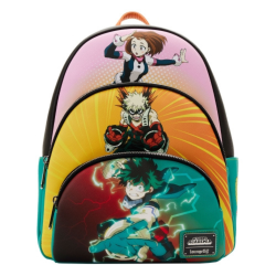 Sac à dos Deku triple pocket scène My héro academia LOUNGEFLY