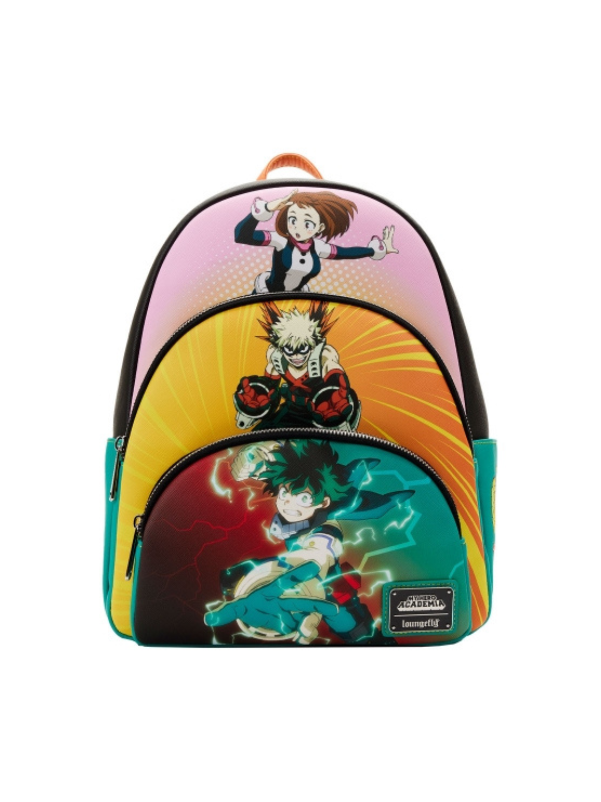 Sac à dos Deku triple pocket scène My héro academia LOUNGEFLY