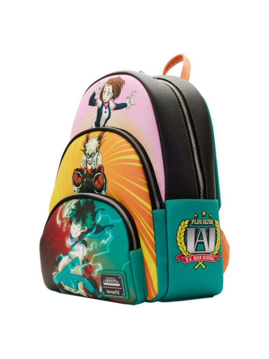 Sac à dos Deku triple pocket scène My héro academia LOUNGEFLY