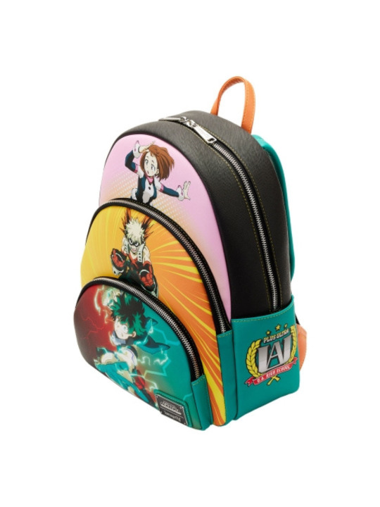 Sac à dos Deku triple pocket scène My héro academia LOUNGEFLY