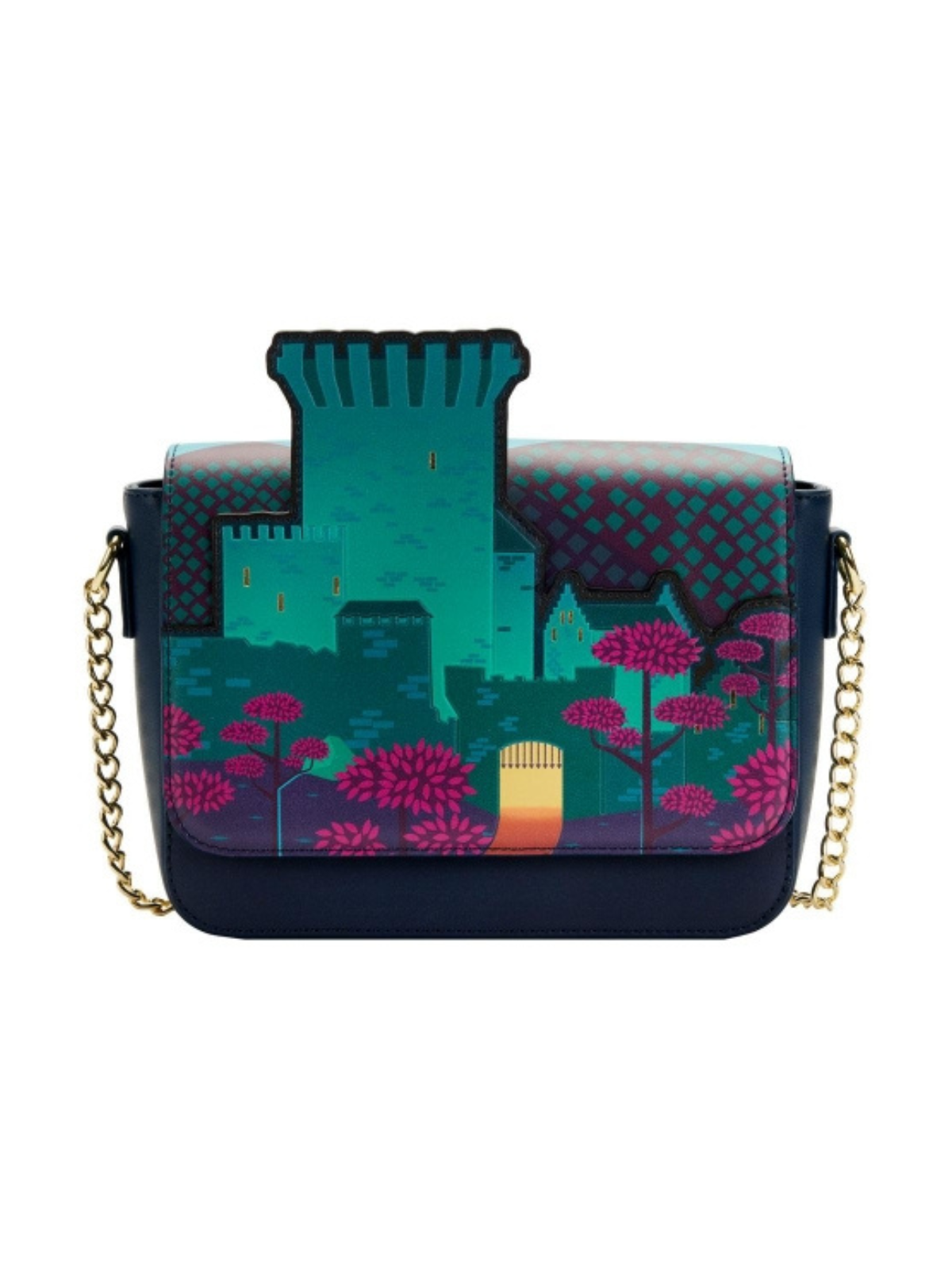 Sac à bandoulière princess castle série Rebelle LOUNGEFLY