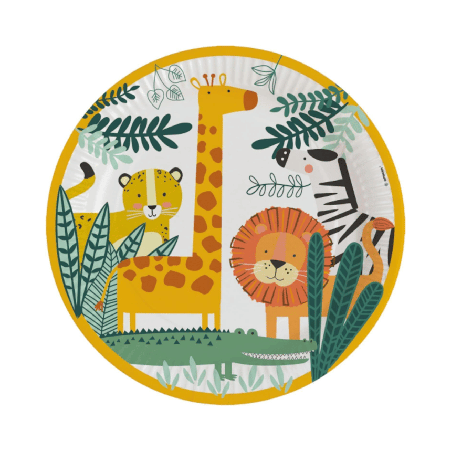 Assiettes carton Get Wild x8 9909345-66