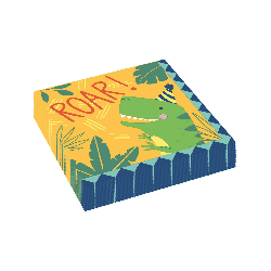 Serviettes papier Dinosaures x16 512270