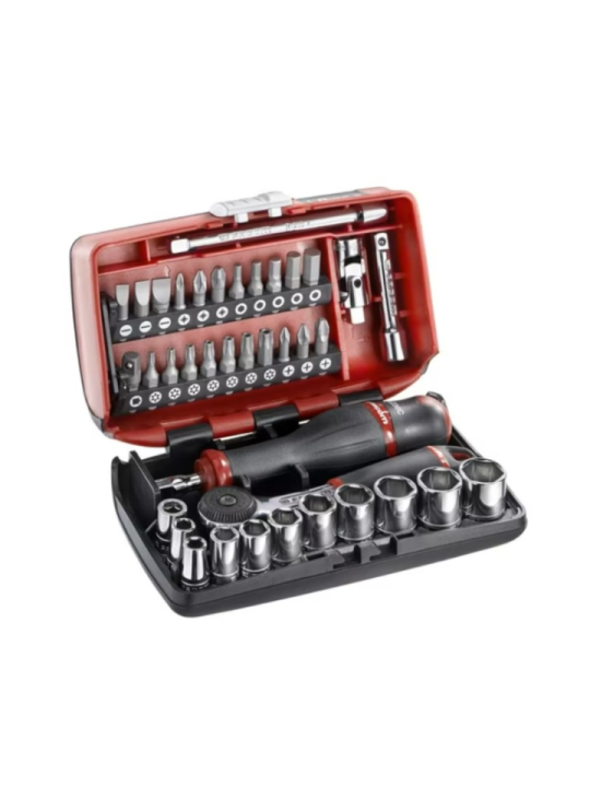 Coffret  douilles 1/4" 6 pans métrique et embouts 38 pcs- FACOM R2NANOPB