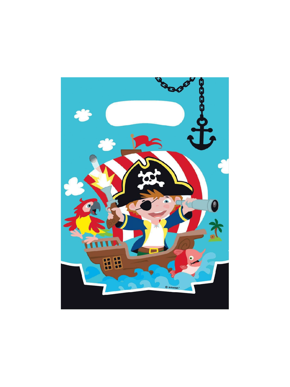 Sachets Bonbons anniversaire Pirates x8 9902125