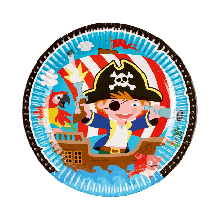 Assiettes carton pirates x8 9902120-66