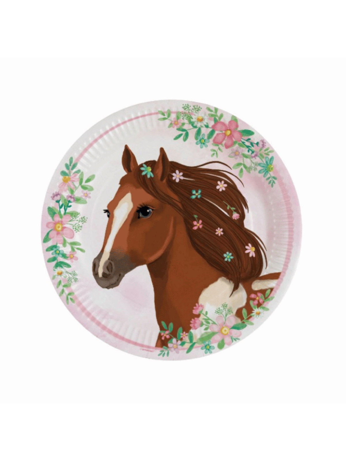 Assiettes carton cheval x8 9909874 66