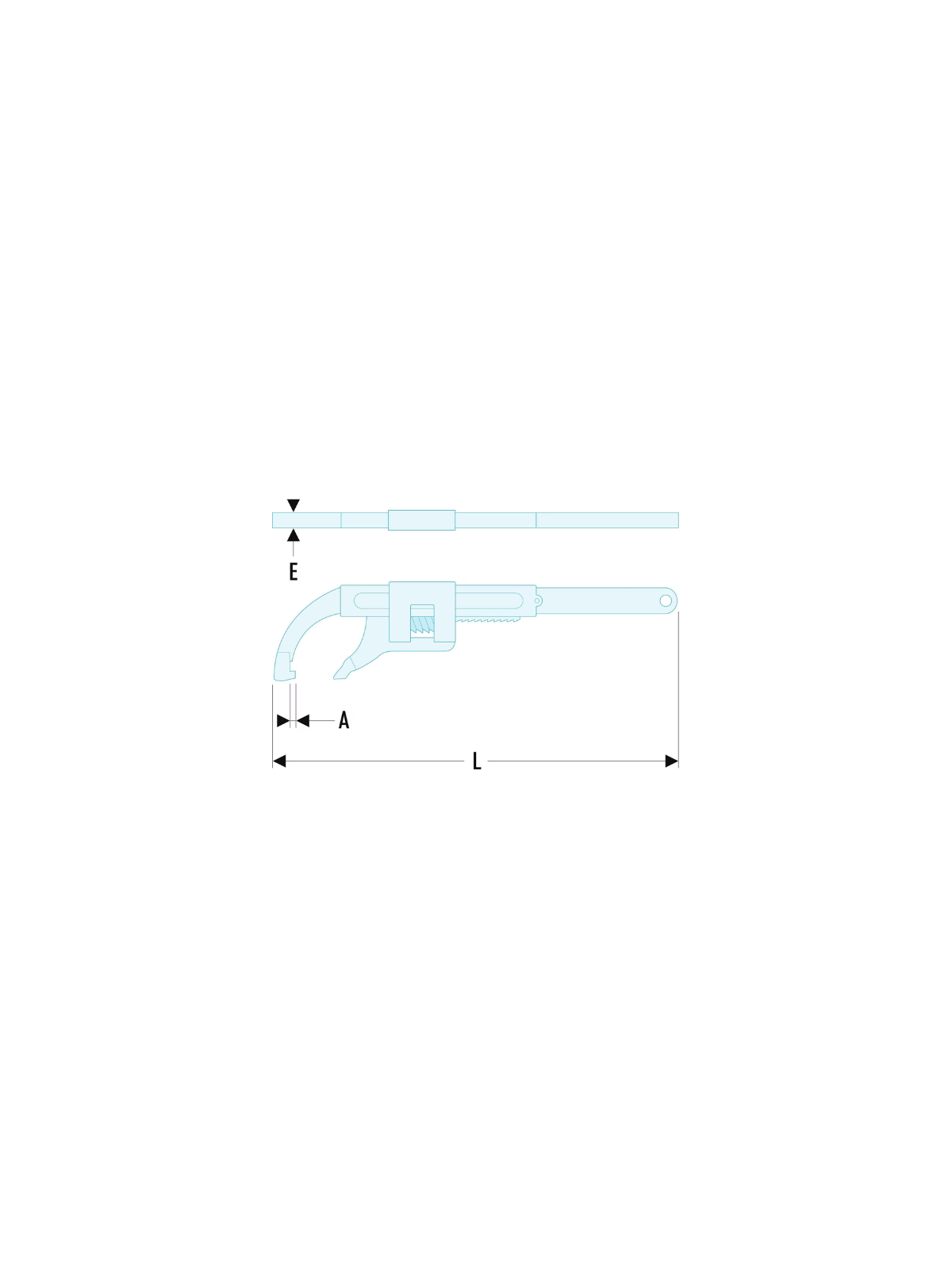 FACOM Cle ergot cremaillere 115A.200 Robuste et efficace