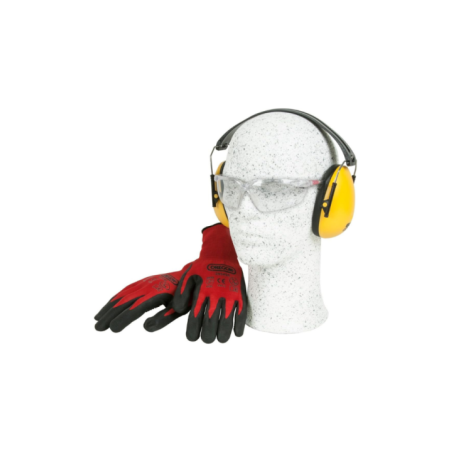 Kit de sécurité - OREGON 572870 casque, gant et lunettes de sécurité