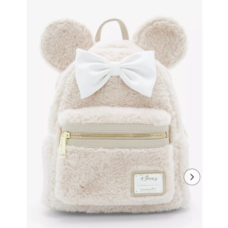 Sac à dos Faux Fur Sherpa Minnie Mouse LOUNGEFLY