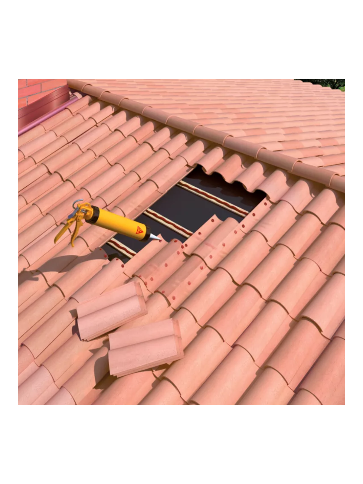 Sikaflex 155 FIXOTUILE : Mastic colle pour tuiles extérieures