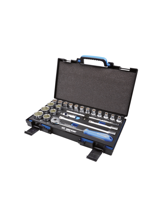 Coffret de douilles 1/2" - 6 pans métrique 23 pcs - KING TONY 4523MRE