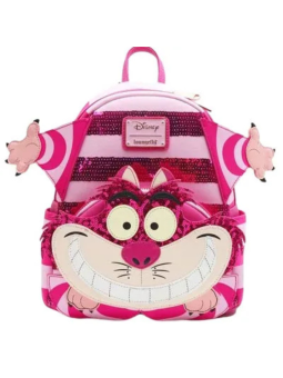 Sac à dos Cheshire cat sequins Alice au pays des merveilles LOUNGEFLY en stock