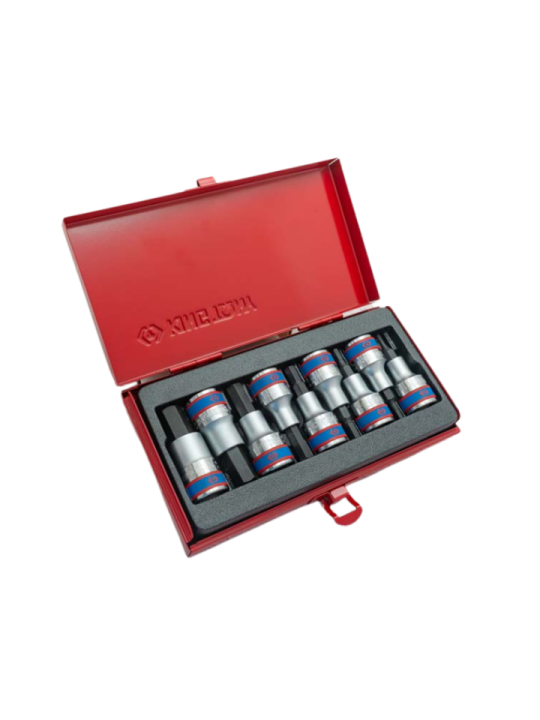 Coffret de douilles tournevis 6 pans 1/2" 9pcs - KING TONY 4110PR