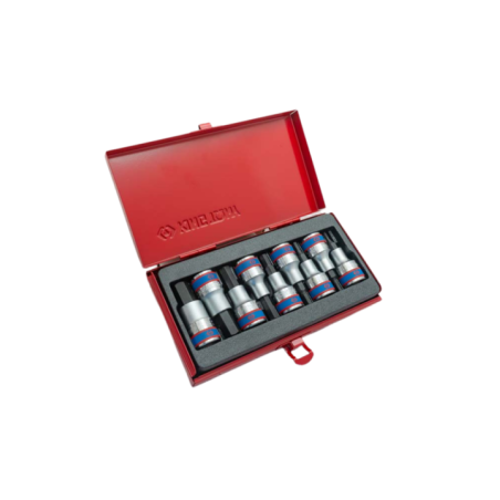 Coffret de douilles tournevis 6 pans 1/2" 9pcs - KING TONY 4110PR