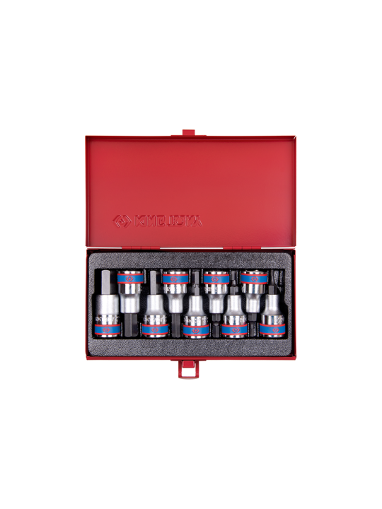 Coffret de douilles tournevis 6 pans 1/2" 9pcs - KING TONY 4110PR