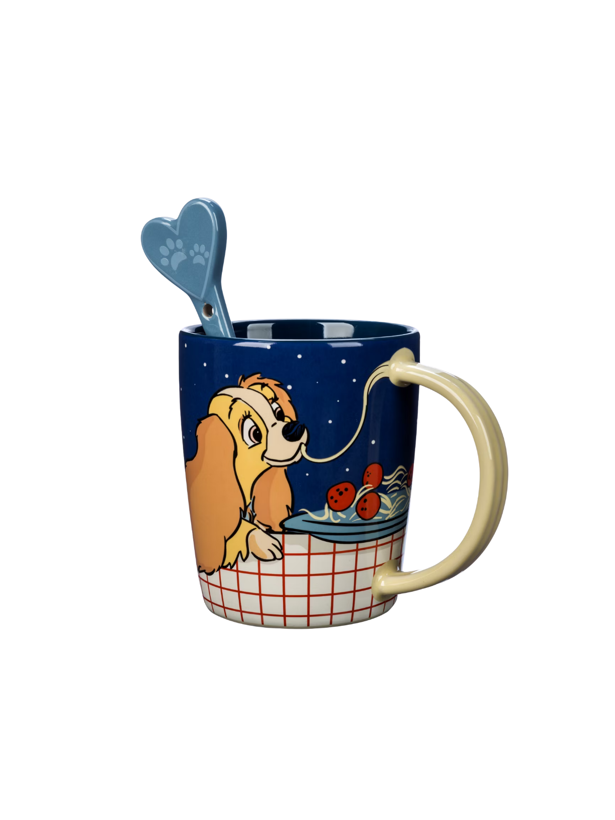 Mug avec cuillère 70ème anniversaire La belle & le clochard Disney