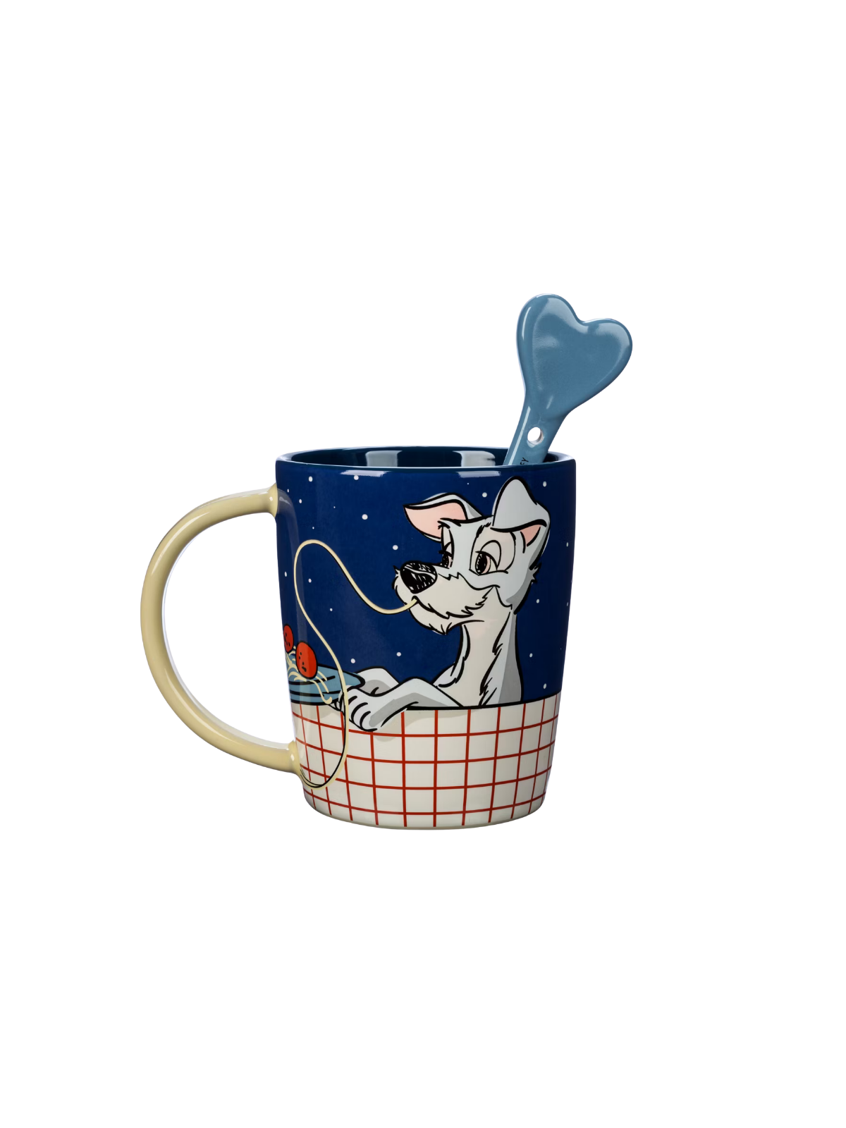 Mug avec cuillère 70ème anniversaire La belle & le clochard Disney