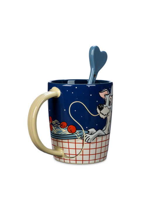 Mug avec cuillère 70ème anniversaire La belle & le clochard Disney