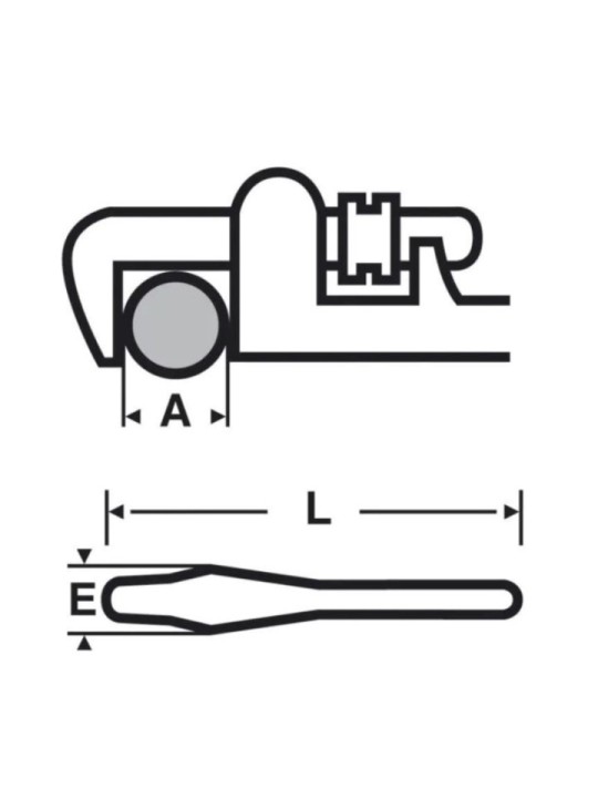 Clé serre-tube 150mm - VIRAX 013806