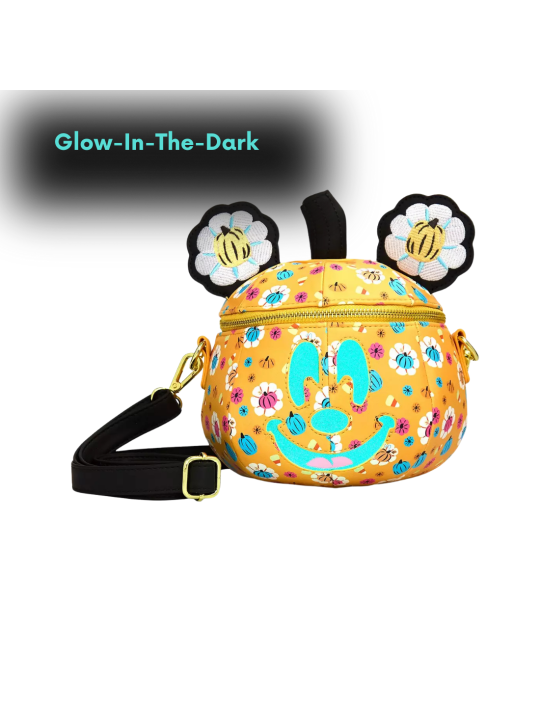 Sac Bandoulière Pumpkin Head Glow Mickey LOUNGEFLY