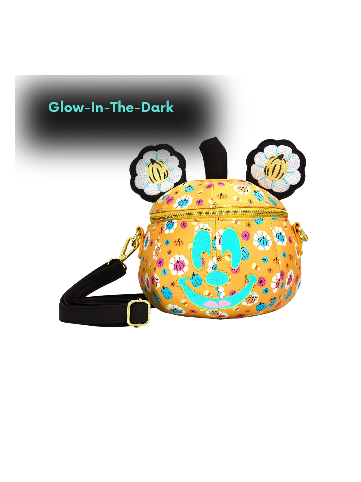 Sac Bandoulière Pumpkin Head Glow Mickey LOUNGEFLY