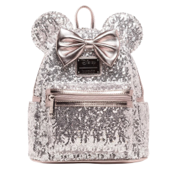 Sac à dos Minnie Sequins Argentés LOUNGEFLY