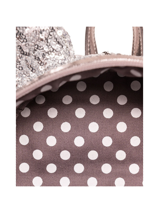 Sac à dos Minnie Sequins Argentés LOUNGEFLY