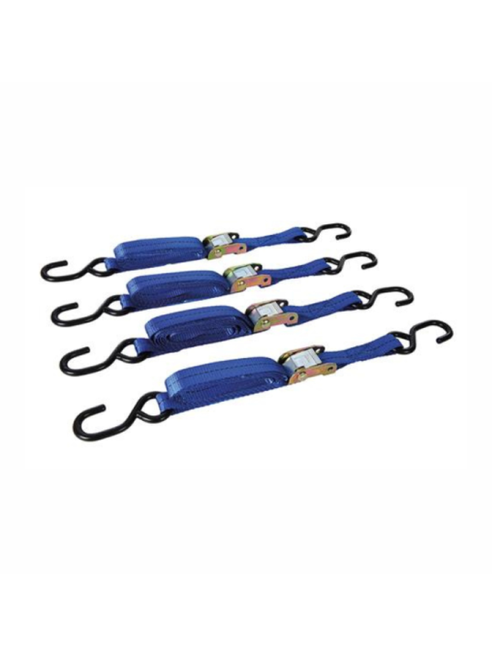 Sangles d'arrimage 4 pièces - SILVERLINE 217585