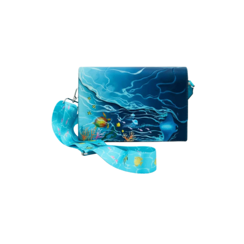 Sac à bandoulière wave océan Vaiana LOUNGEFLY