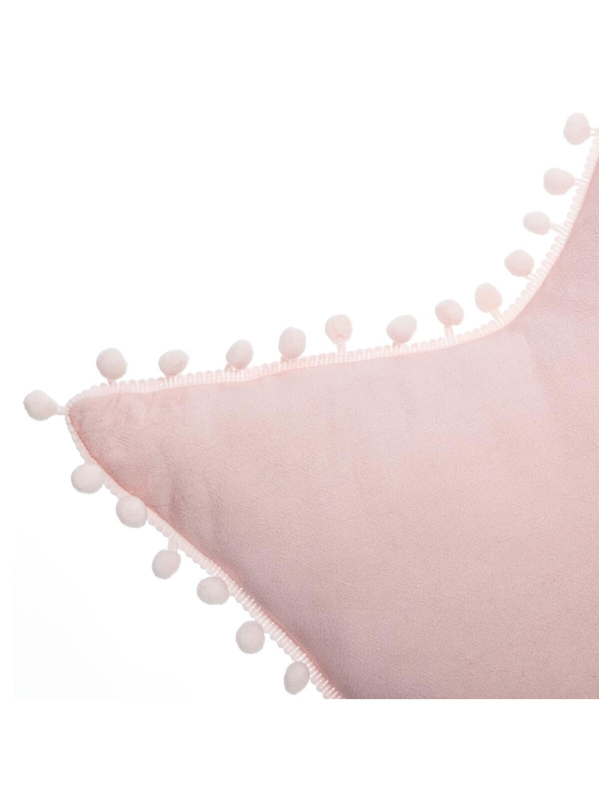 Coussin rose étoile avec pompons - ATMOSPHERA 158651A