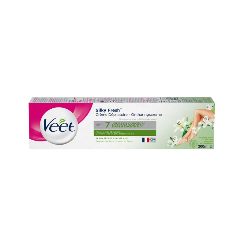 Crème dépilatoire peaux sèches 200ml - VEET Silky fresh