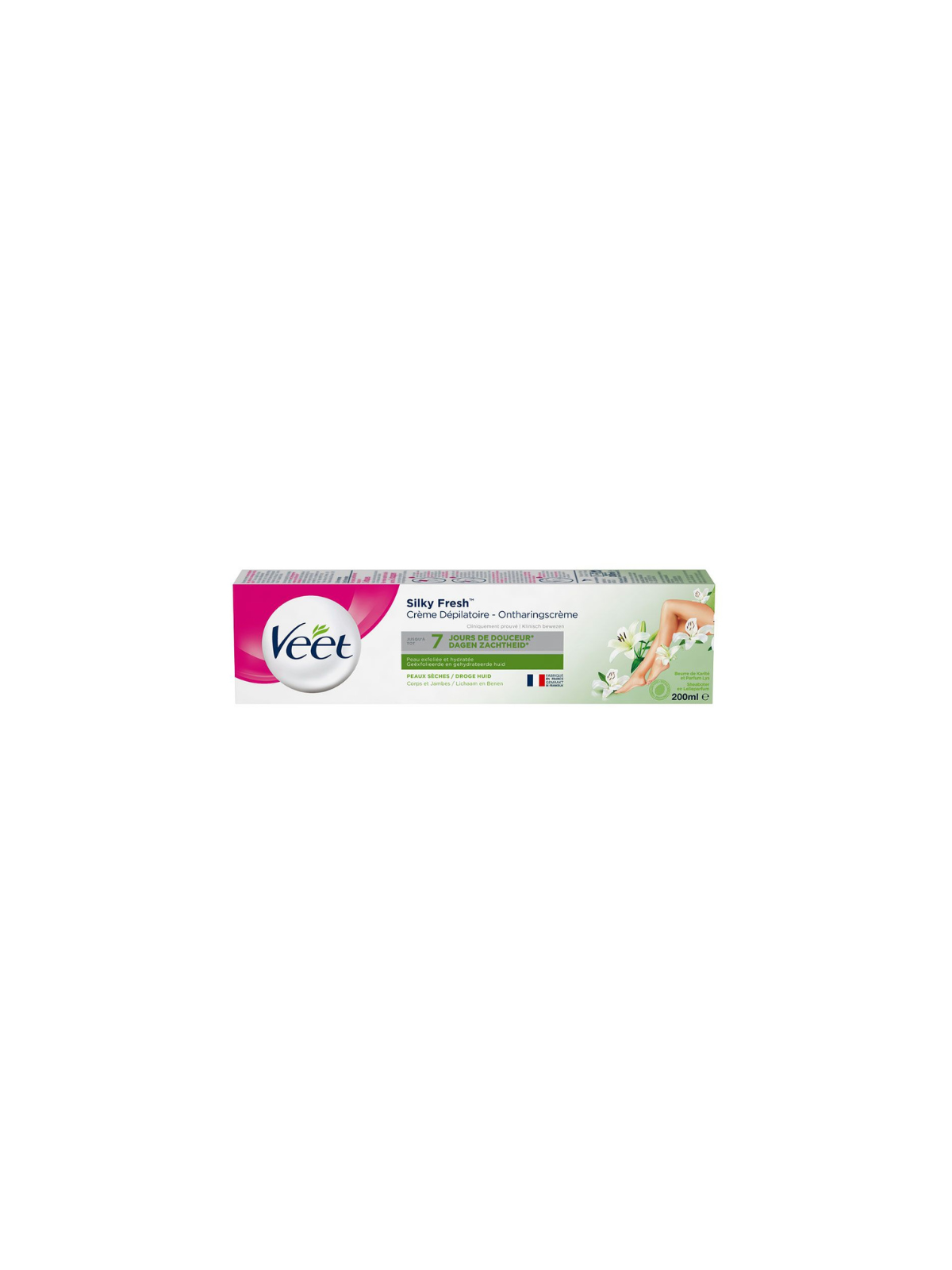 Crème dépilatoire peaux sèches 200ml - VEET Silky fresh
