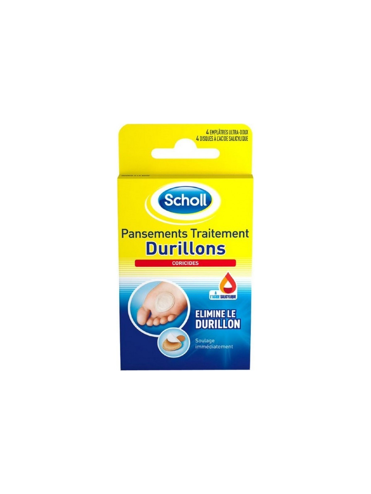 Pansement pieds durillons - SCHOLL - boîte de 4