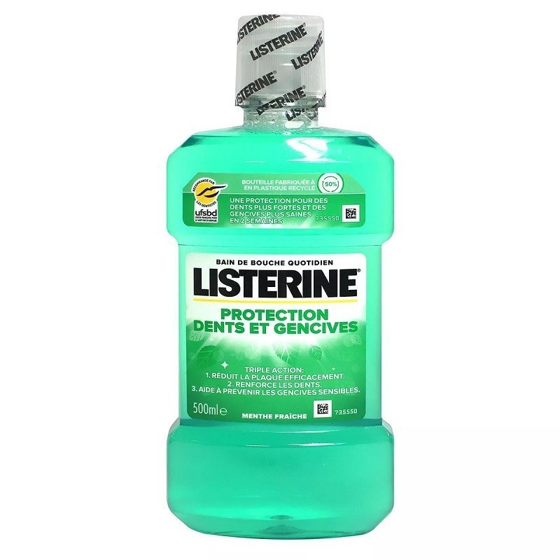 Listerine bain de bouche protection menthe fraîche 500ML