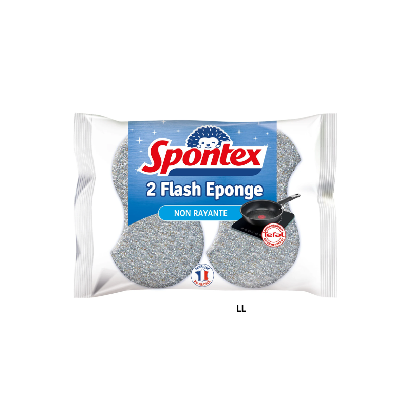 SPONTEX 2 flash éponge non rayante