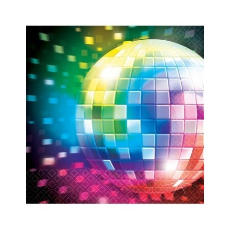 Serviettes papier disco fever x16 33x33cm