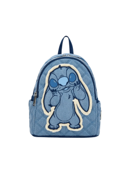 Sac à dos Stitch Patchwork Denim LOUNGEFLY - Précommande 12.2025
